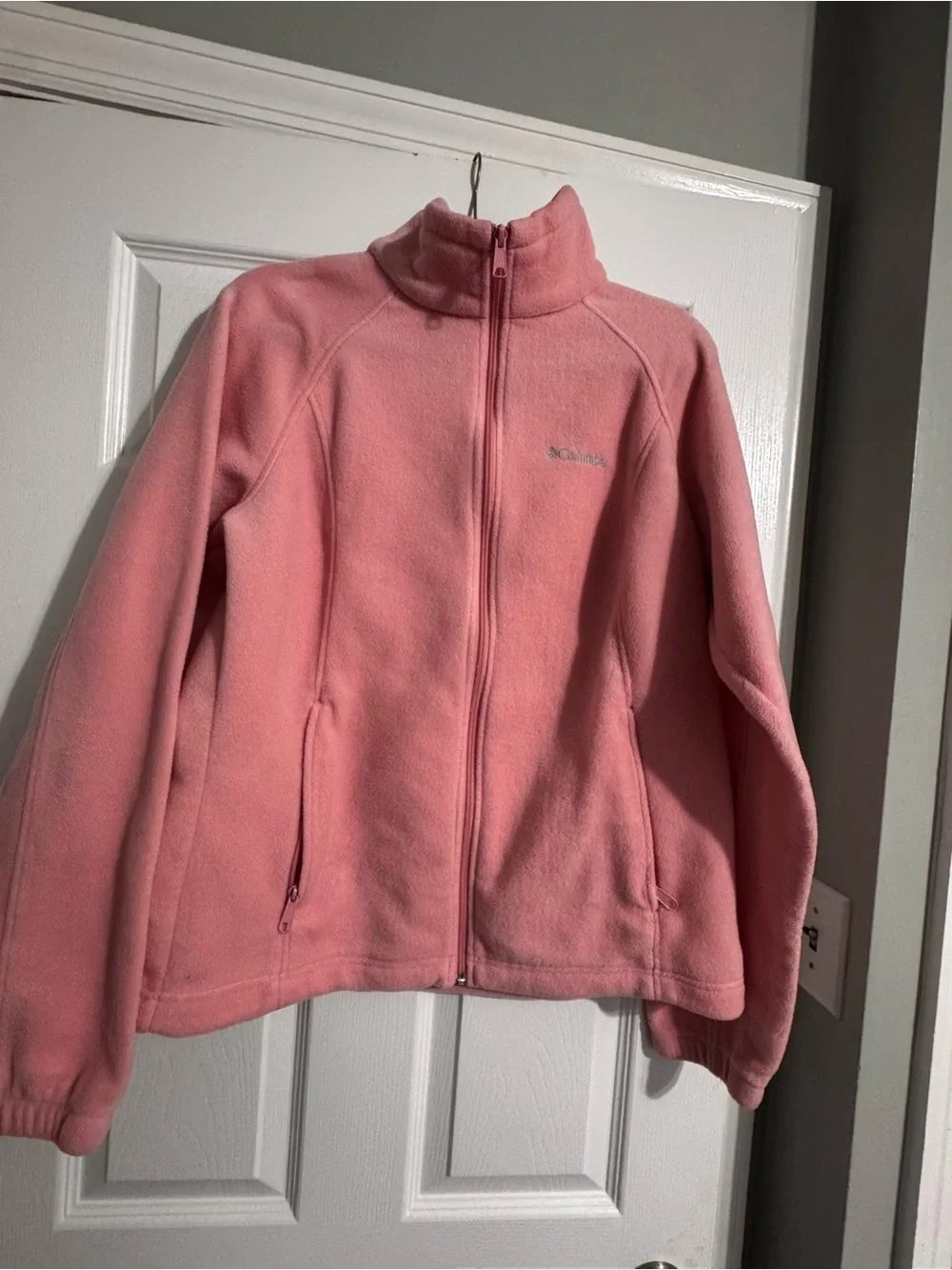Columbia Pink Full-Zip Girls' Fleece Jacket